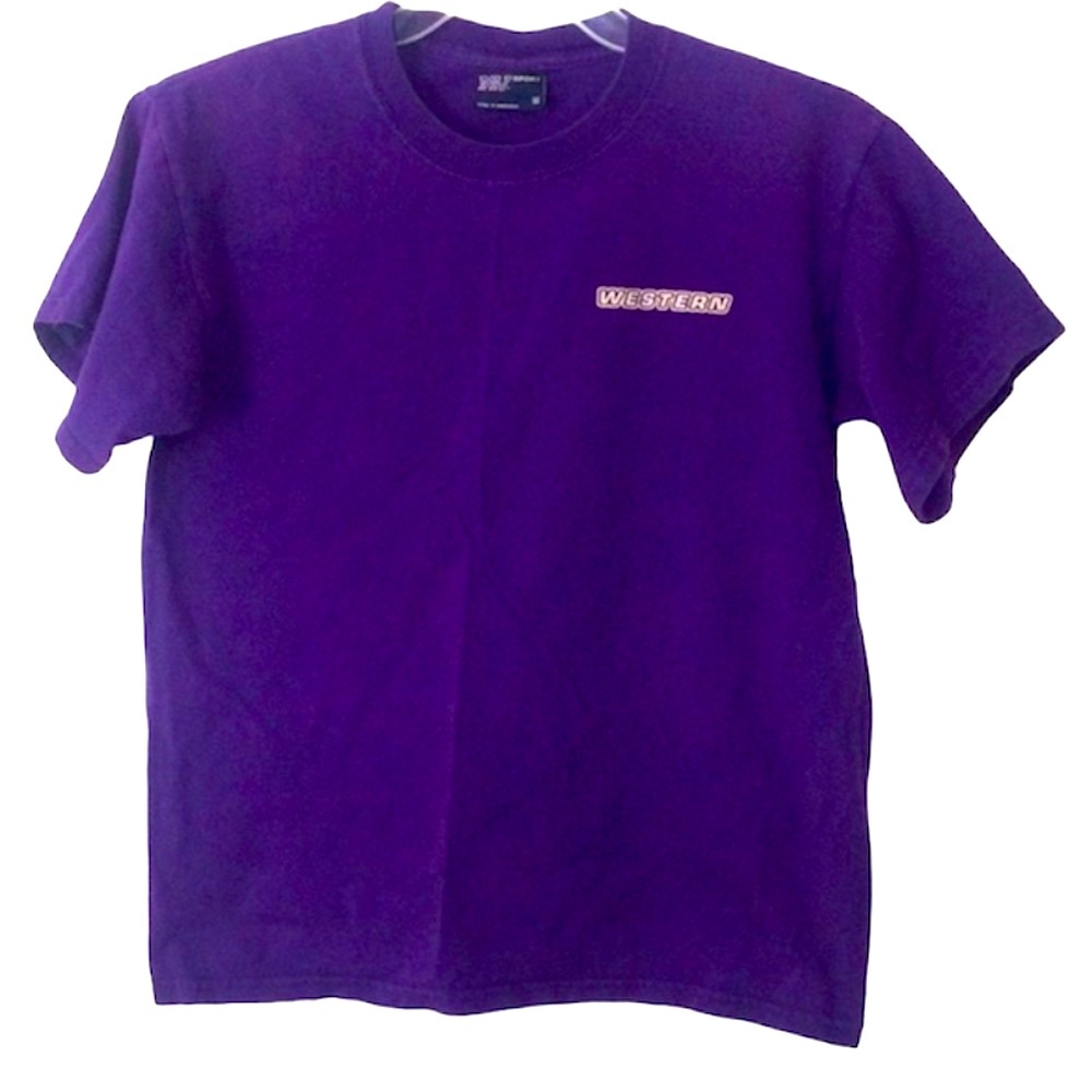 🌞 MV Sport purple Western Short Sleeve Western University T-Shirt Size M